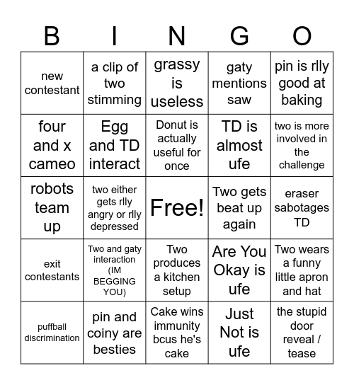 tpot 6 predictz Bingo Card