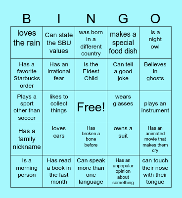 Bingo Card