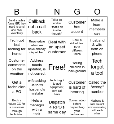 Dispatch GRN/SCH BINGO Card