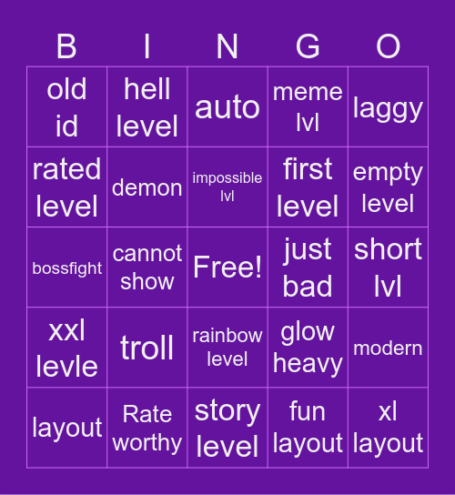 GD BINGO Card