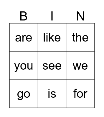 Kinder February 2016 Bingo Card
