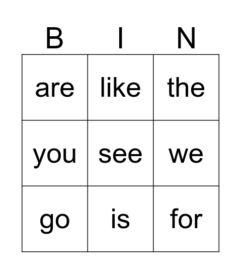 Kinder February 2016 Bingo Card