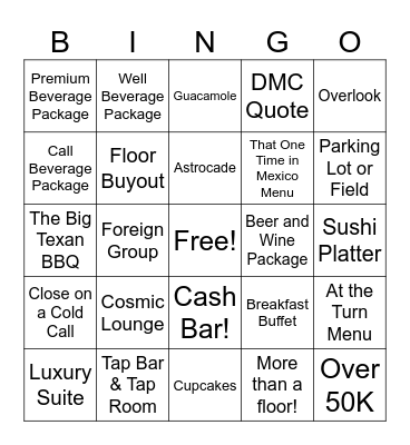 Atomic Golf Sales Bingo Card