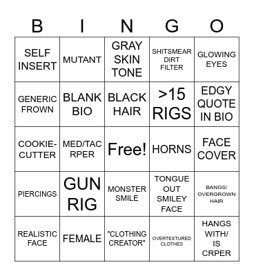 NPC BINGO Card