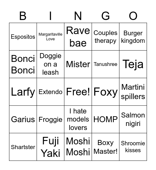 BABY BINGO Card