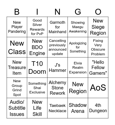 Festa 2023 Bingo Card