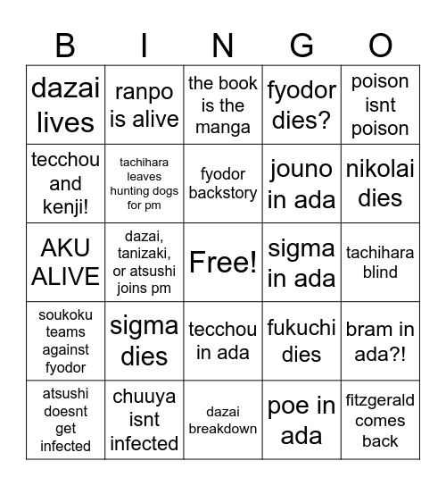 bingo Card