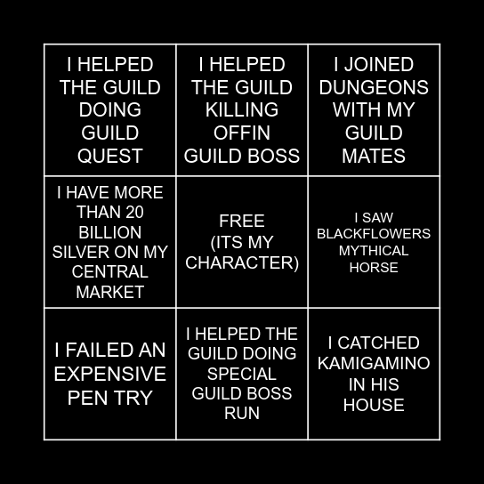 [DC] SUMMER BINGO WARS #CARD2 Bingo Card