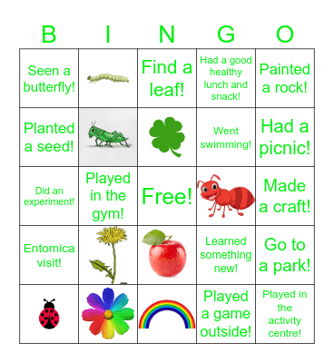 Environmental Explorers Bingo Card