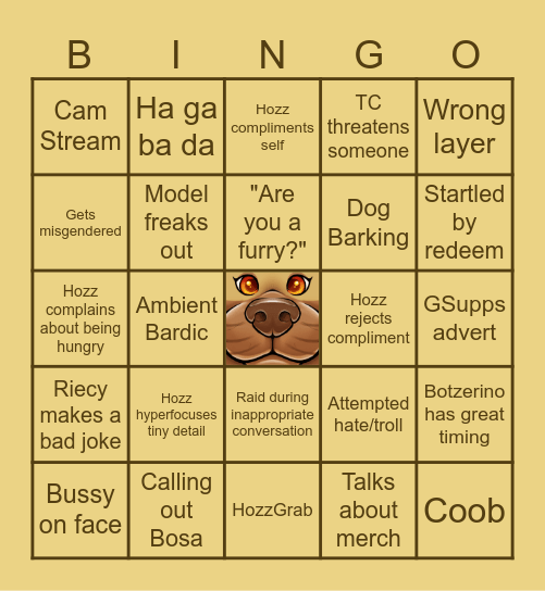 Hozz Bingo Card