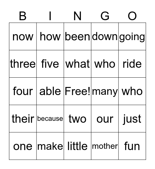It's a Priority #1 Bingo Card