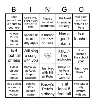 MEET SOMEONE WHO... Bingo Card