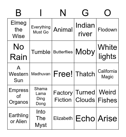 Teddy Risk - 7/1/23 Bingo Card