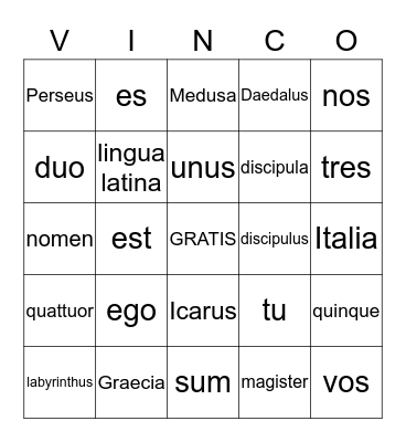 SMS Classics Club I Bingo Card