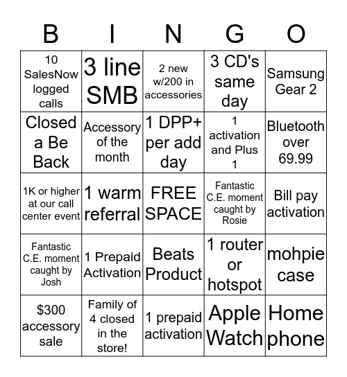 Hillside Bingo Battle Bingo Card