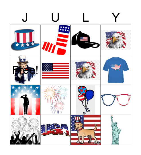 Happy 4th of July Bingo Card