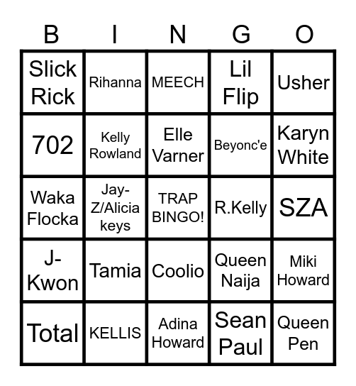 Mixed Jams Bingo Card
