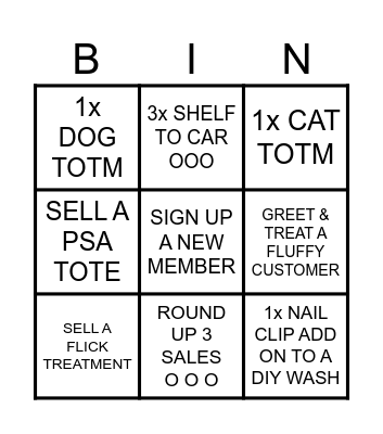 JULY BINGO Card