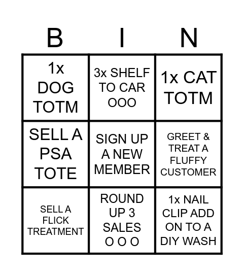 JULY BINGO Card