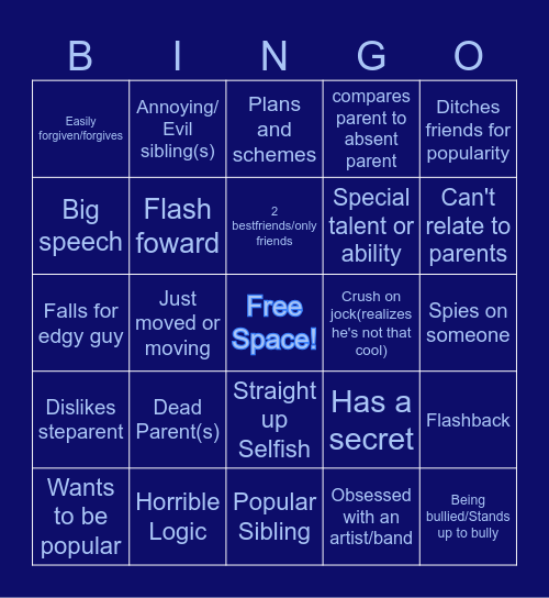 Disney Bingo Card