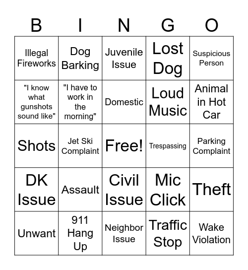 4th of July Fun Bingo Card