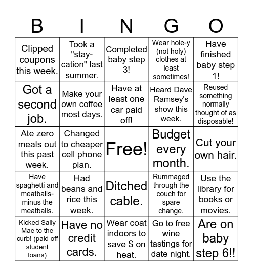 FPU REUNION! Bingo Card