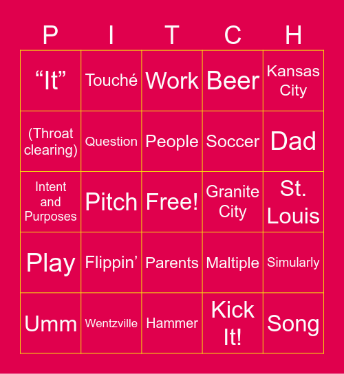 THE Soccer Dad-Pod Bingo Card