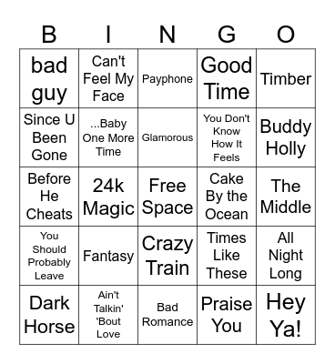 I Love It All #2 Bingo Card