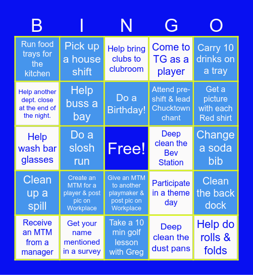 CADDIE BINGO!!! Bingo Card