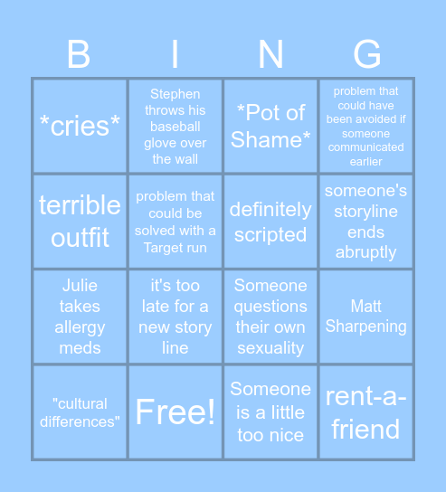 B90 S6E5 Bingo Card