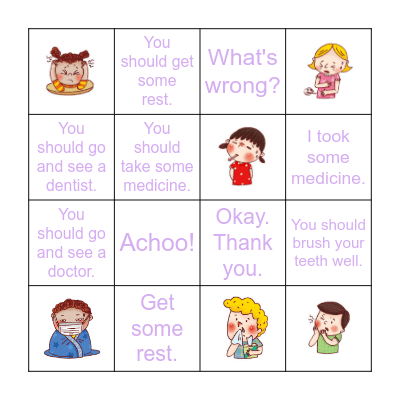 I Have a Headache Bingo Card