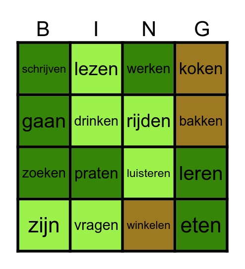 Voltooide tijd alfabetisering Bingo Card