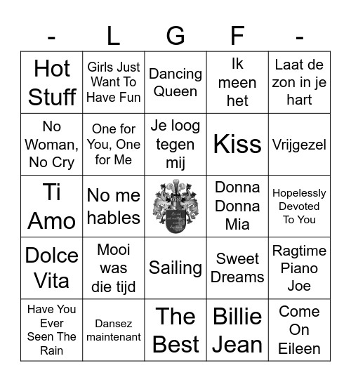 Muziekbingo RONDE 2 Bingo Card