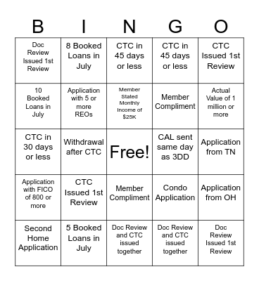 PP21 July Bingo Card