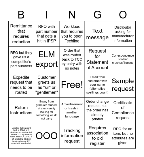 July 3, 2023 Bingo Card