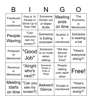 Blue Fire Leads Bingo Card