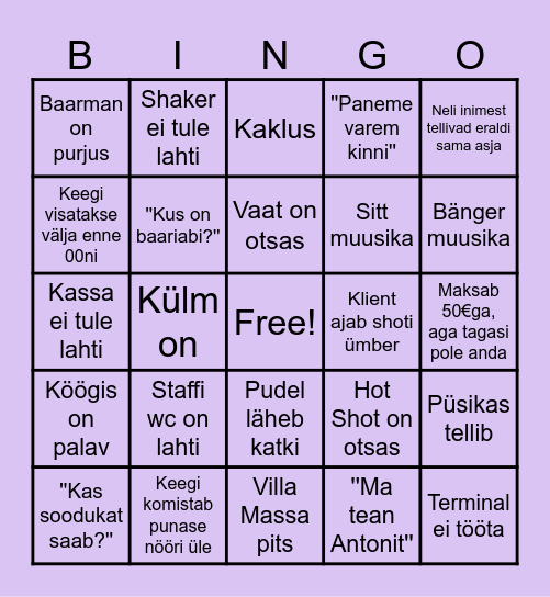 D3 Bingo Card