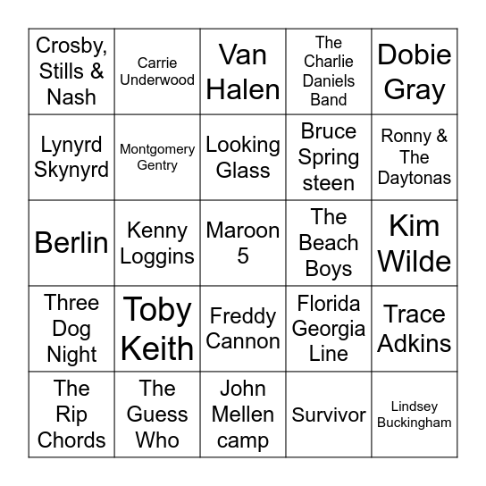Game 2 Bingo Card