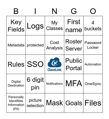 ClassLink Bingo Card