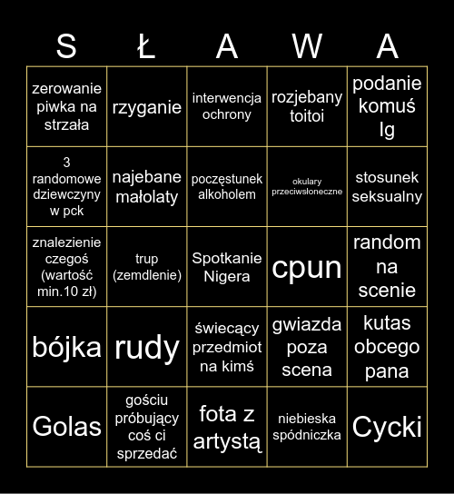 Sława Bingo - Zestaw 3 Bingo Card