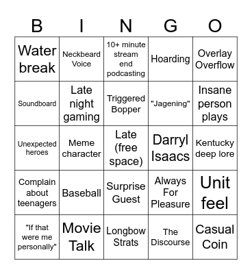 Booty Bopper Bingo Bonanza Bingo Card