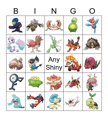 Pokemon Bingo Card