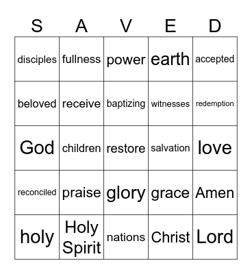 BRAVE CAMP BINGO Card