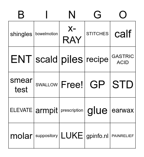 engels Bingo Card