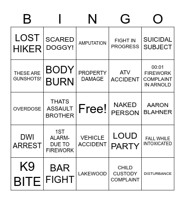 4TH OF JULY BINGO Card