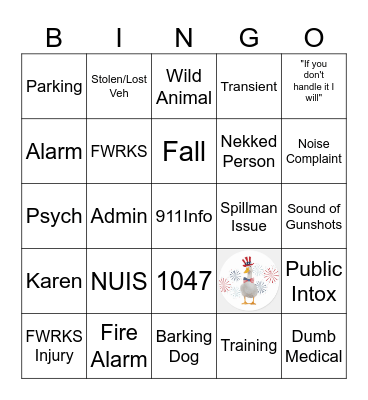 Treason Day Bingo Card