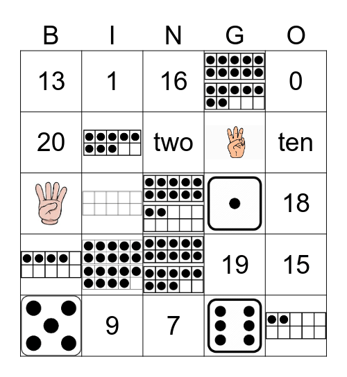 Number Bingo #1 Bingo Card