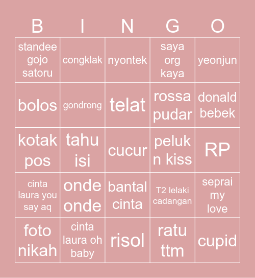 BJIRNGO Bingo Card