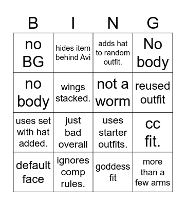 es bing Bingo Card