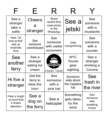 Ferry Crawl 202 Bingo Card